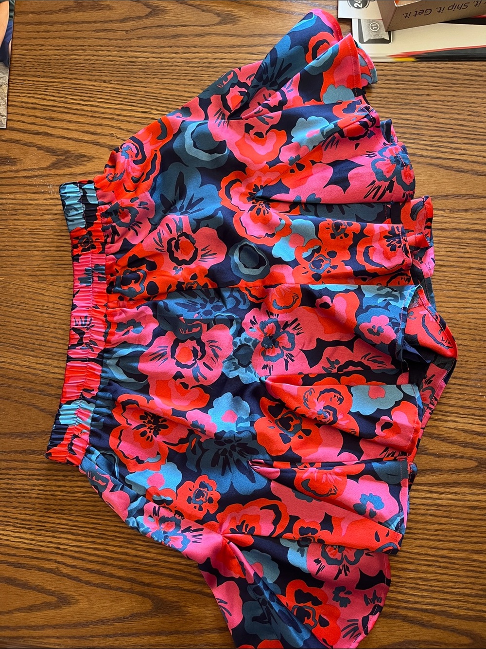 Floral Shorts- Pink & Navy